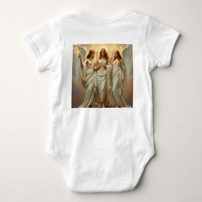 Body Para Bebê „Die drei heiligen Schutzengel“ (Verso)