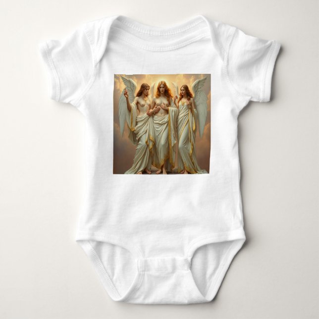 Body Para Bebê „Die drei heiligen Schutzengel“ (Frente)