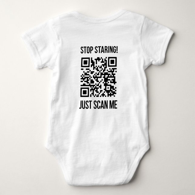 Body Para Bebê Digitalize-me com o código QR: escolha gentileza t (Verso)
