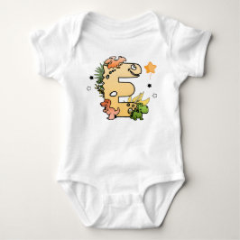 Body Para Bebê Dino Alphabet para Bebês com Nome Começando com E