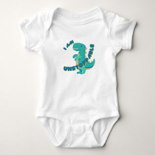 BODY PARA BEBÊ DINO CUTO MOTIVADO - T-REX