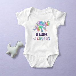 Body Para Bebê Dino Dig Rainbow