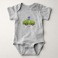 Dino divertido carro antigo aniversário menino esc
