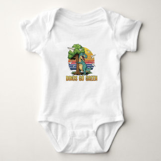 Body Para Bebê DINOS GO GREEN - Retro 80s Eco Dino T-Shirt