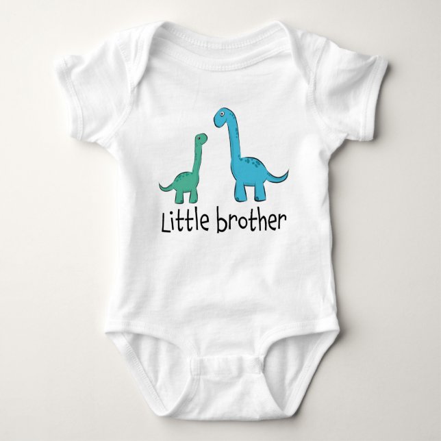 Body Para Bebê Dinosaurier Langhals Geschwister little Brother (Frente)