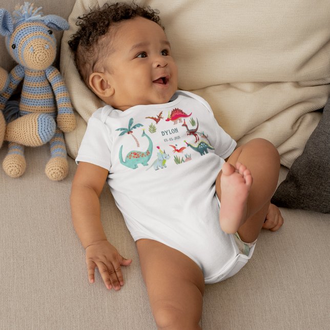 Body Para Bebê Dinossaur Cute Dino Boy Name (Criador carregado)