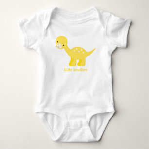 Body Para Bebê Dinossauro Amarelo-Cinto