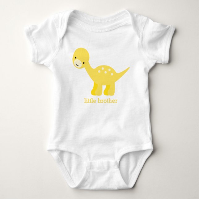 Body Para Bebê Dinossauro Amarelo-Cinto (Frente)