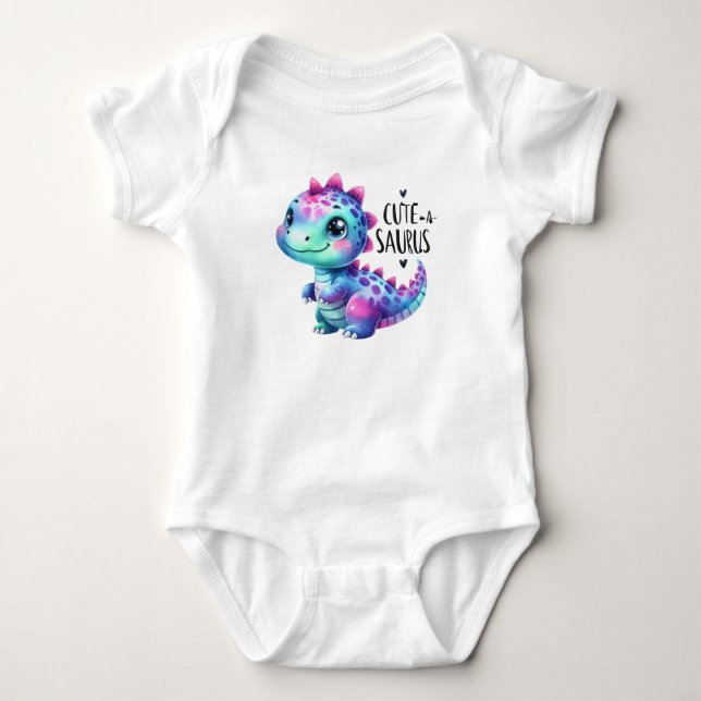 Body Para Bebê Dinossauro Bebê Cute-A-Saurus (Frente)
