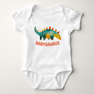 Body Para Bebê Dinossauro de Aquauro Cuta e Engraçado Babysaurus