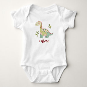 Body Para Bebê Dinossauro de Patchwork Fofo
