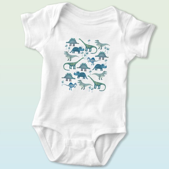 Body Para Bebê Dinossauro Fofo (Fun dinosaur  baby bodysuit)