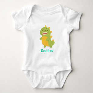 Body Para Bebê Dinossauro Fofo e Feliz para Bebê Menino