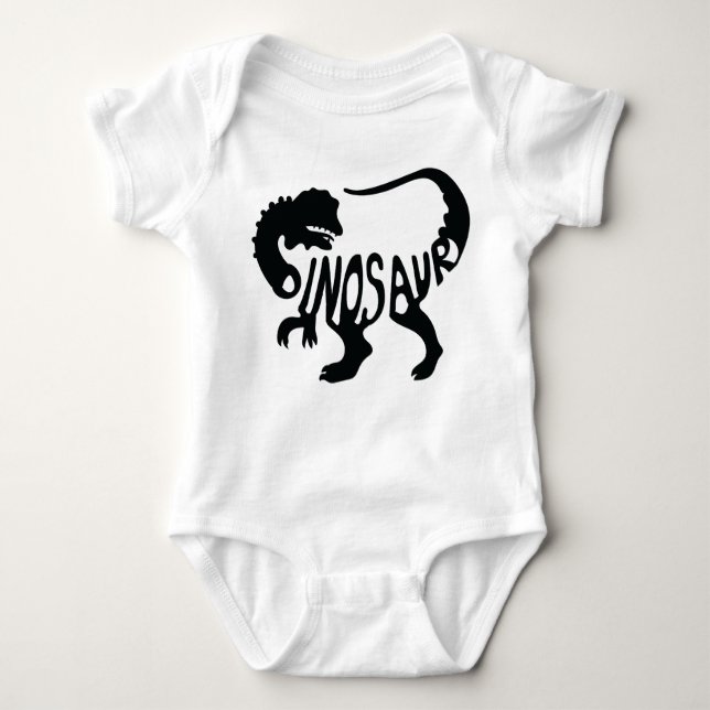 Body Para Bebê Dinossauro Fóssil (Frente)