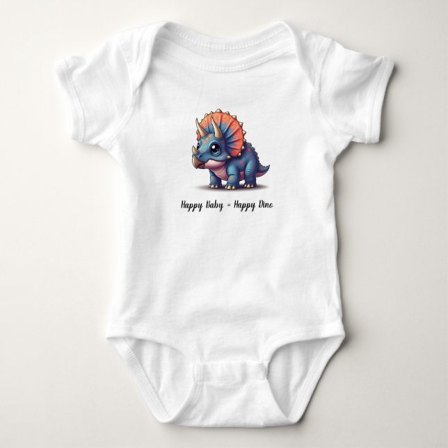 Body Para Bebê Dinossauro Gato (Frente)