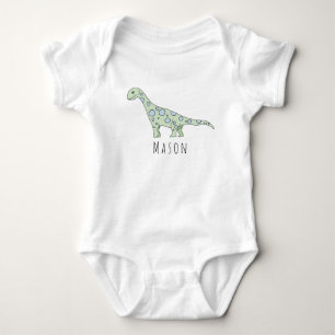 Body Para Bebê Dinossauro Personalizado do Baby Boy com Nome