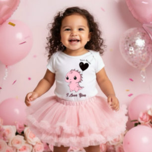 Body Para Bebê Dinossauro Rosa Fofo