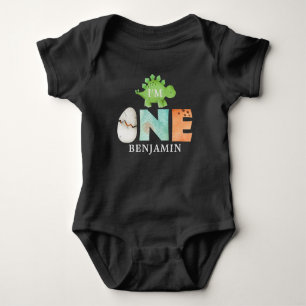 Body Para Bebê Dinossauro SELVAGEM Personalizado Primeiro Bebê A