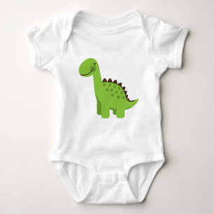 Body Para Bebê Dinossauro Verde Bonito