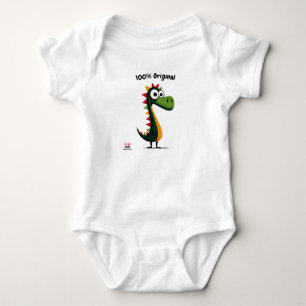 Body Para Bebê Dinossauro Verde Fofo Estilo para Crianças e Ado