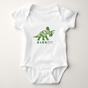 Body Para Bebê Dinossauro Verde RAWR!!