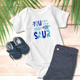 Body Para Bebê Dinossauro Você Faz Meu Coração Saur Menino Fofo