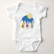 Dinossauros Bebês Bonitos com Design de Camisa-T