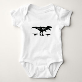 Body Para Bebê Dinossauros engraçados perdidos preto e branco Sel