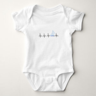 Body Para Bebê Dirigindo Heartbeat Funny Sailboat