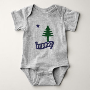Body Para Bebê Dirigo / 1901 Maine Flag