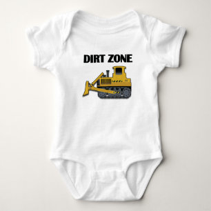 Body Para Bebê Dirt Zone (Bulldozer) - Baby Jersey Bodydress 
