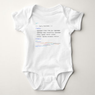 Body Para Bebê Dito engraçado de código de bebê recém-nascido em