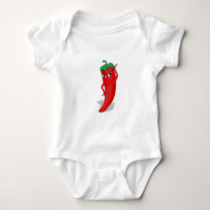 Body Para Bebê Diva de pimenta vermelha