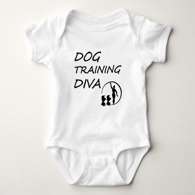 BODY PARA BEBÊ DIVA DO CÃO TRAING PRETO E BRANCO (Frente)