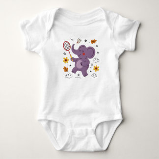 Body Para Bebê Diversão do elefante bebê
