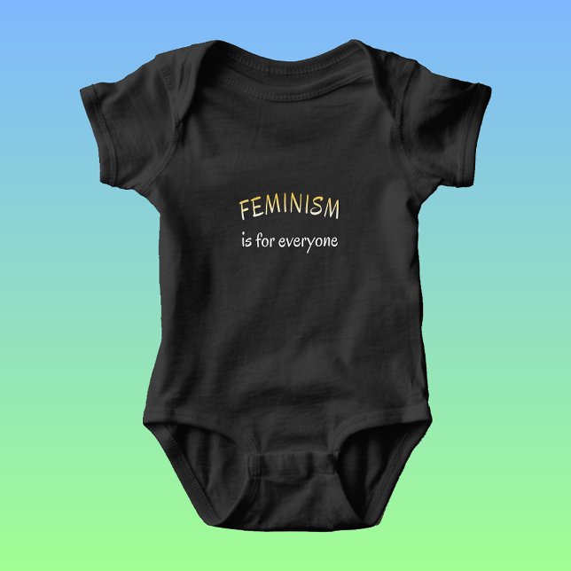 Body Para Bebê Diversão do feminismo inspirador para todos, citaç (Criador carregado)