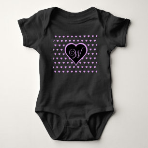 Body Para Bebê Diversão e Corações Rosa Flertando Personalizados