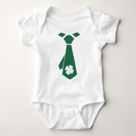 Body Para Bebê Diversão Faux Shamrock Tie Rua. Dia de Patrick