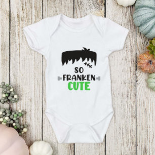 Body Para Bebê Diversão Halloween Frankenstein Tão Franken Cute B
