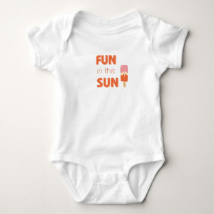 Body Para Bebê diversão no sol Bebê Bodyfatos e Um Pedaço