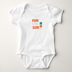Body Para Bebê diversão no sol Bebê Bodyfatos e Um Pedaço