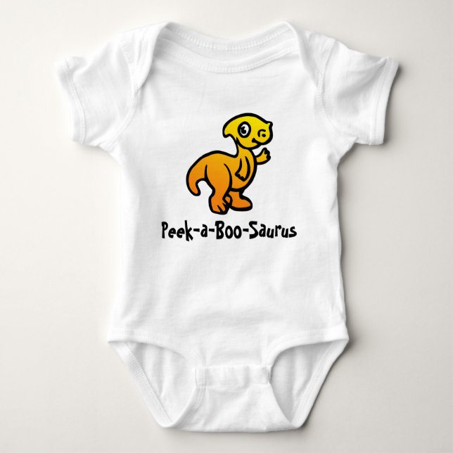 Body Para Bebê Diversão Peek-a-Boo-Saurus Dino (Frente)