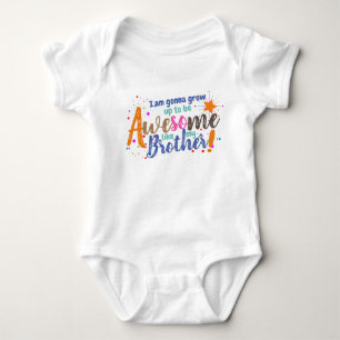 Body Para Bebê Diversão Quero ser Incrível como meu Irmão