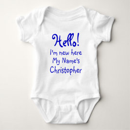Body Para Bebê Divertido eu sou novo aqui texto personalizado