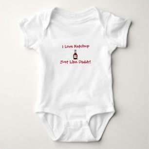 BODY PARA BEBÊ DIVERTIMENTO PARVO DO BEBÊ DA KETCHUP DO PAI POUC