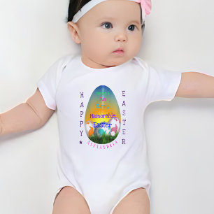 Body Para Bebê Divirta-se com uma Páscoa memorável personalizad