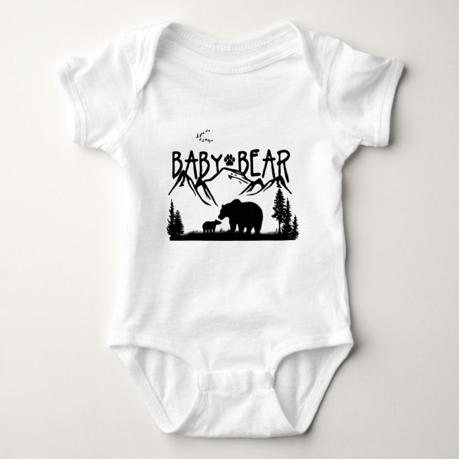 Body Para Bebê Do bebê do urso do excelente TShirt fora (Frente)