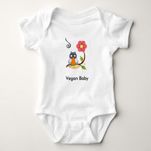 Body Para Bebê Do "Bodysuit do tutu do bebê Vegan" (Frente)