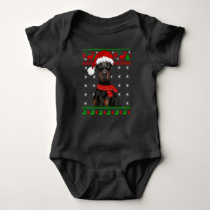 Body Para Bebê Doberman Dog Ugly Swely Christmas Puppy Dog Love