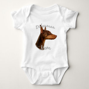 Body Para Bebê Doberman Pinscher (vermelho) Mãe 2